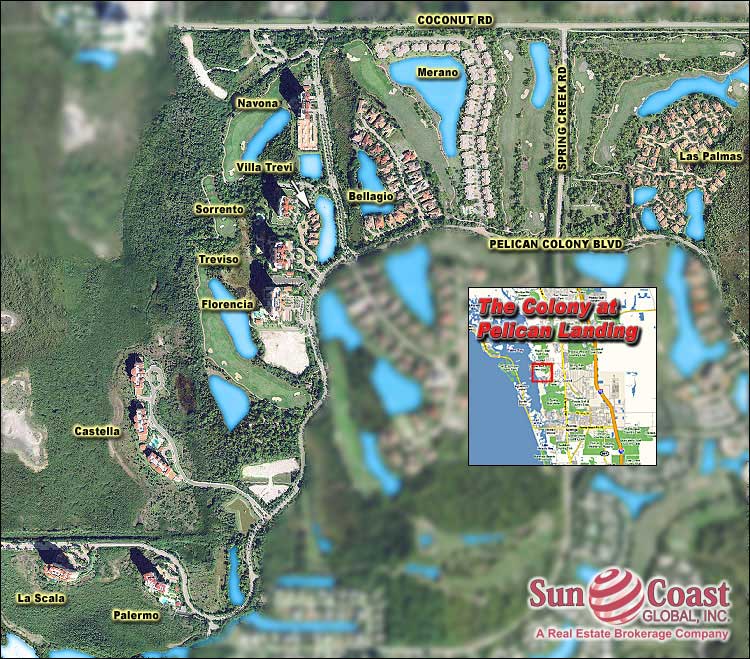 The Colony At Pelican Landing Overhead Map